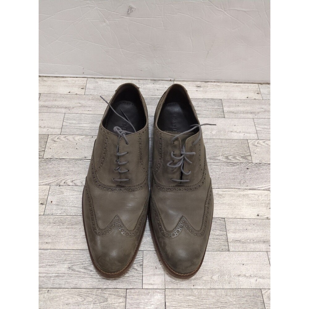 Cole Haan Grey Leather Wing Tip Oxford / Dress Shoes Mens Size 12 M